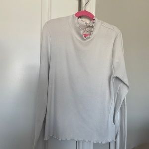 Super soft Ruffle white top